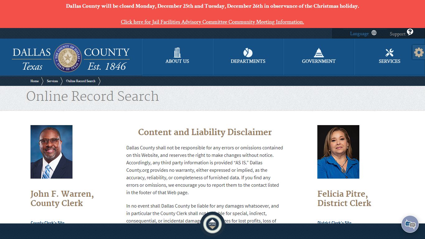 Dallas County | Online Record Search