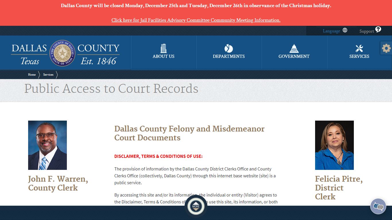 Dallas County | Public Access to Court Records